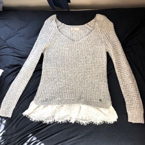 Gray Lace Sweater